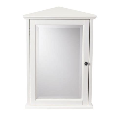 Wall Mount Corner Medicine Cabinet with Mirror, 